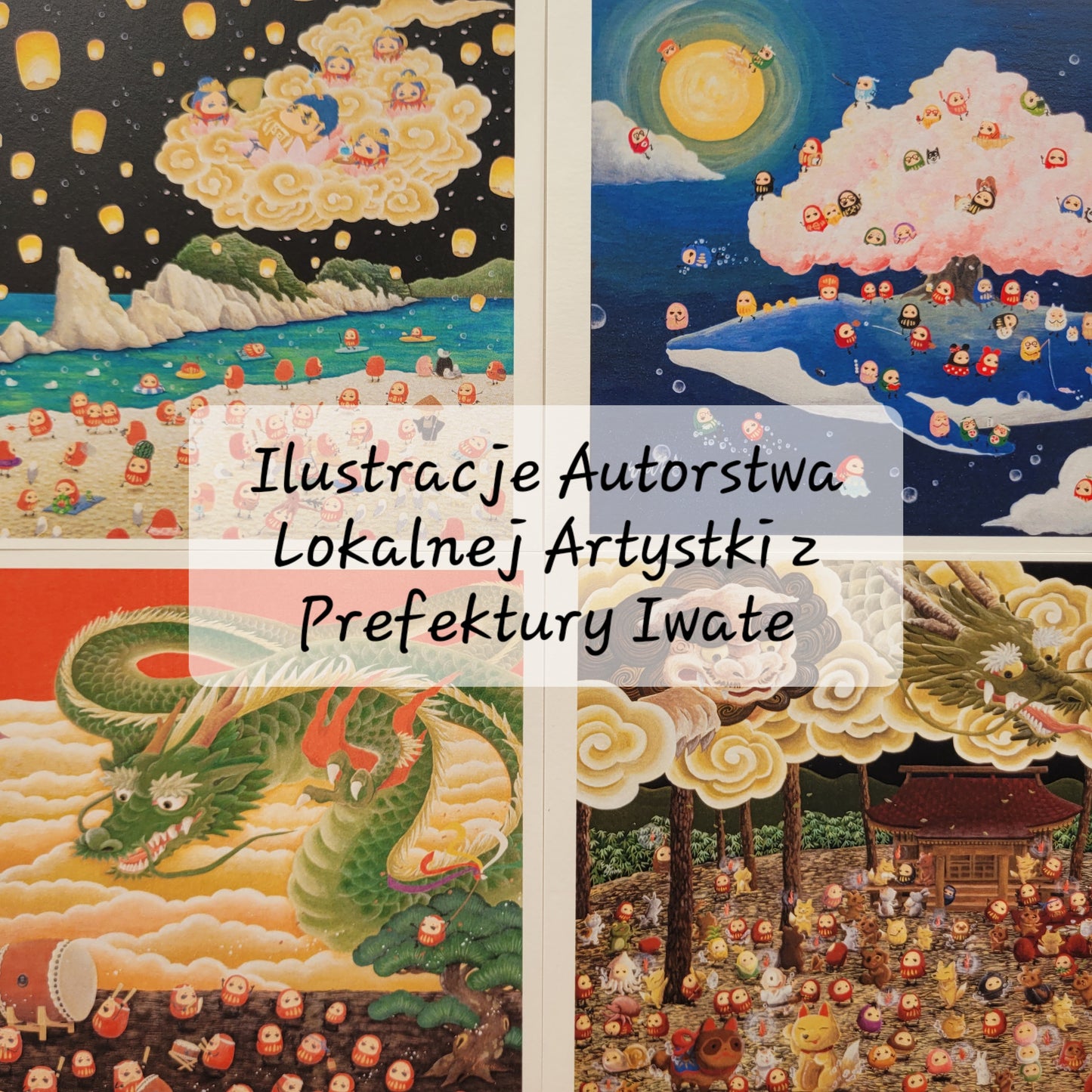 *Nowość* Pocztówki Artystyczne z Daruma | Iwate