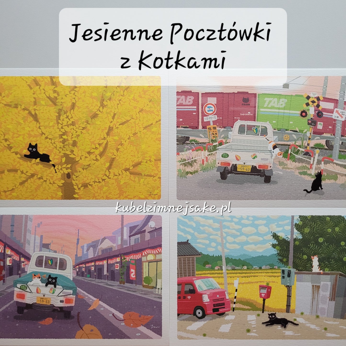 *Nowość* Jesień | Pocztówki Koty w Podróży