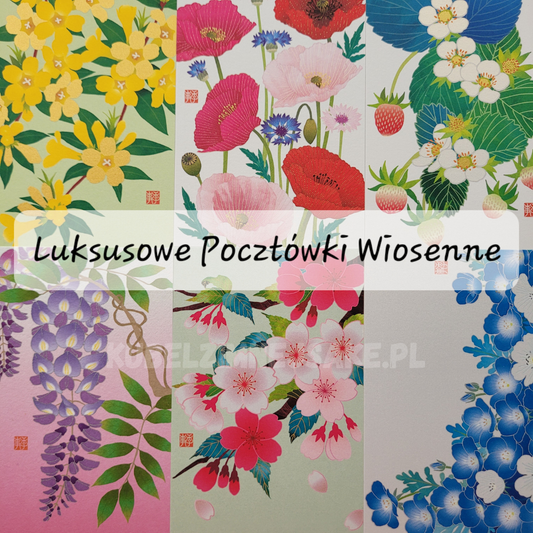 *Wiosna* Luksusowe Pocztówki Wiosenne z Japonii