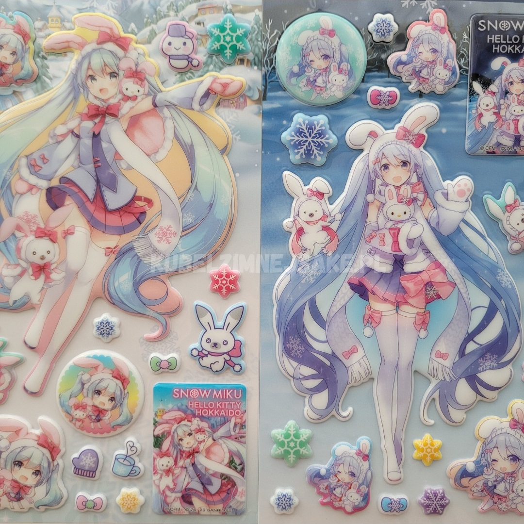 *Hokkaido* Naklejki Żelowe ze Snow Miku