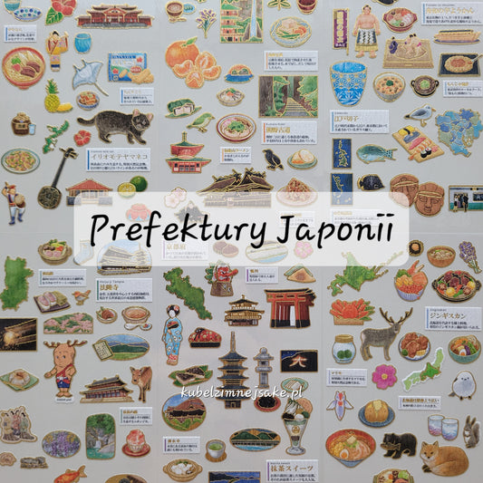 *Popularne* Prefektury Japonii w Naklejkach
