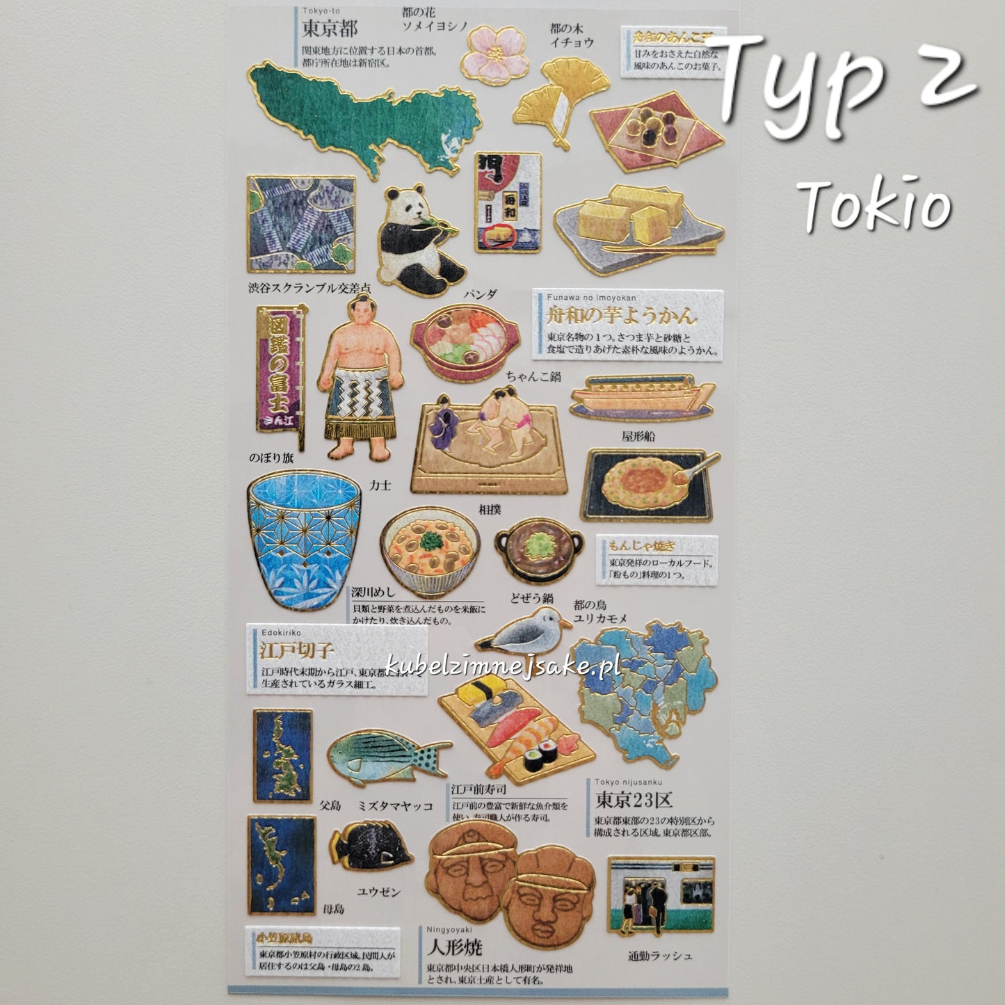 *Popularne* Prefektury Japonii w Naklejkach