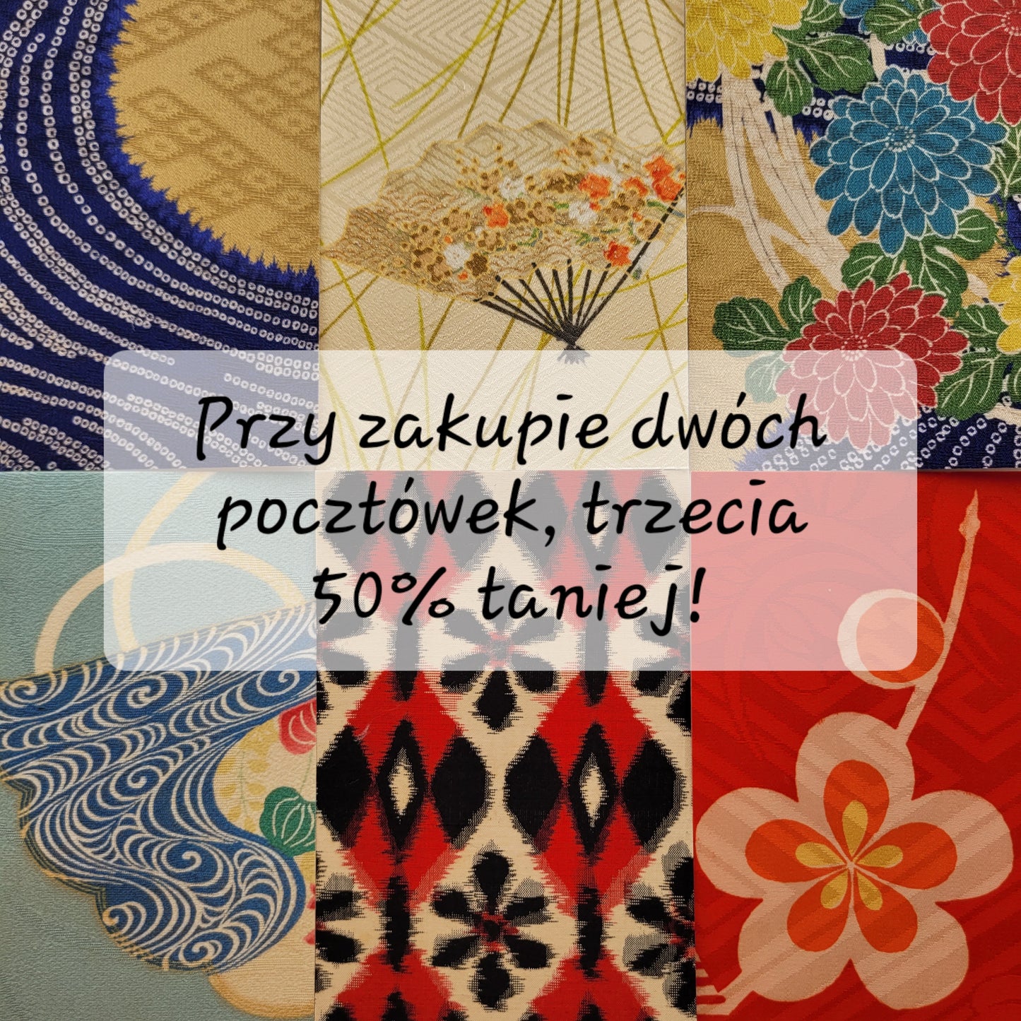 *Nowość* Pocztówki Tkaninowe z Kimona | Iwate