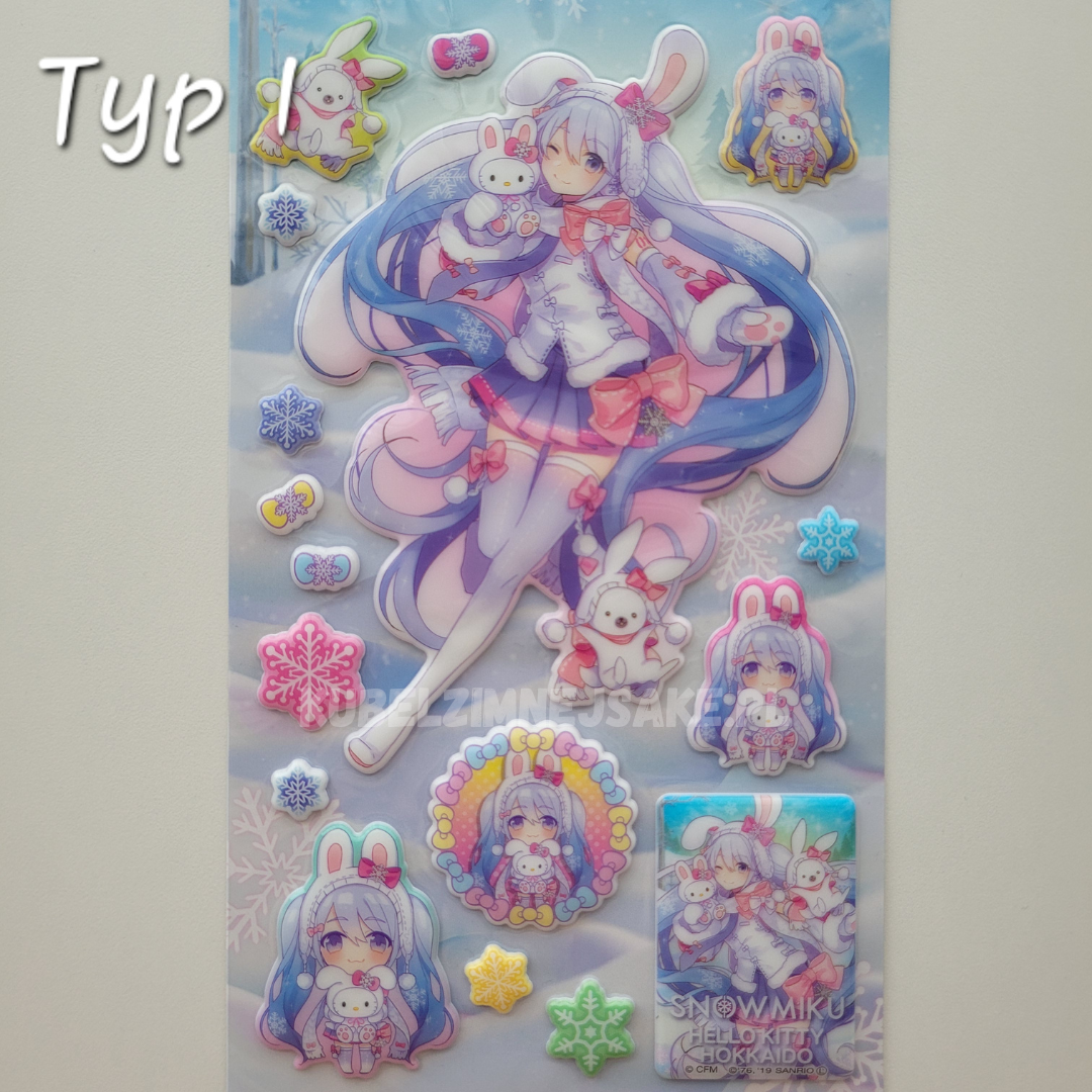 *Hokkaido* Naklejki Żelowe ze Snow Miku