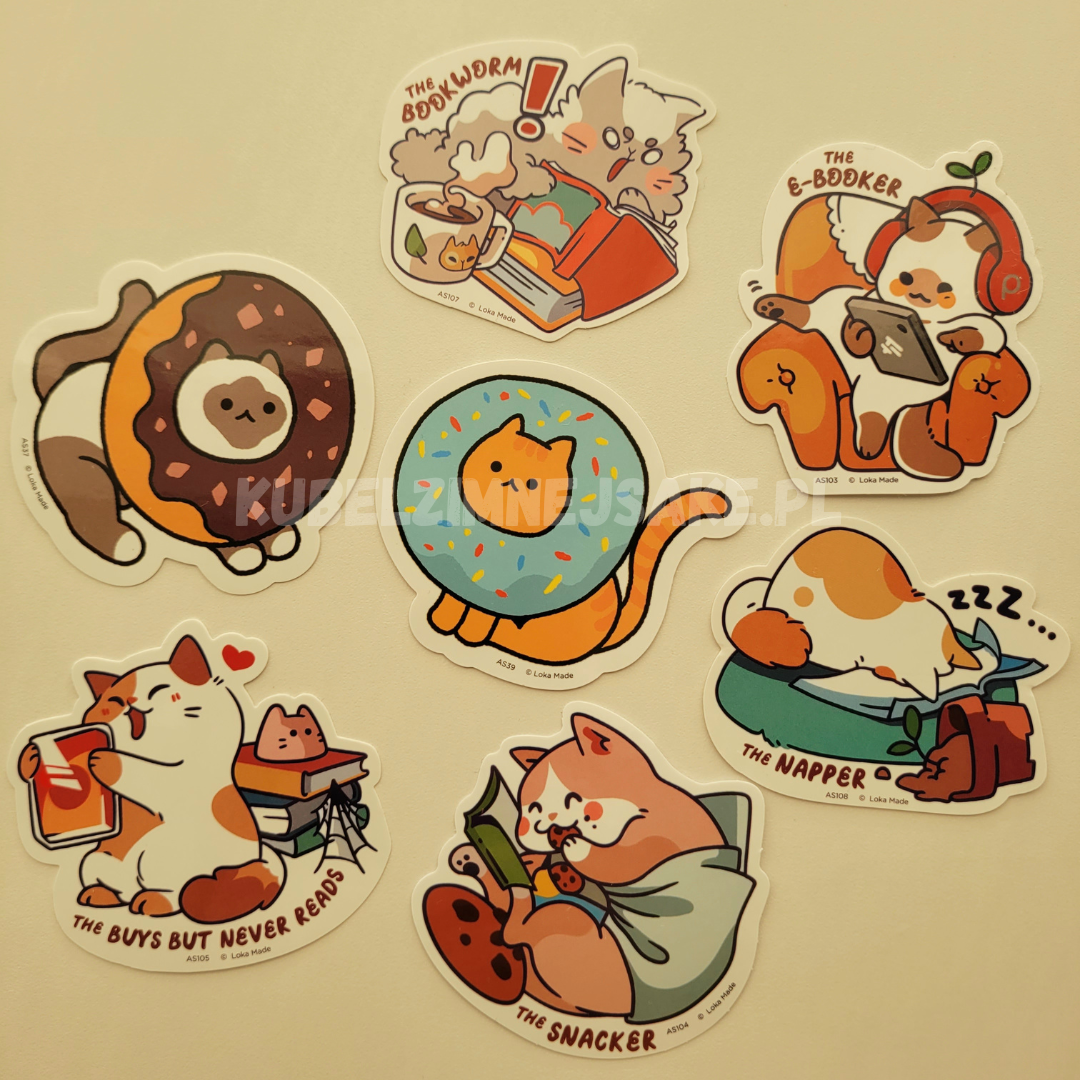 *Nowość* Naklejki Wodoodporne z Kotkami