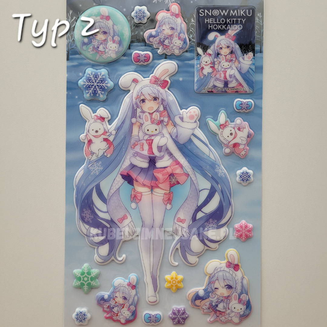 *Hokkaido* Naklejki Żelowe ze Snow Miku