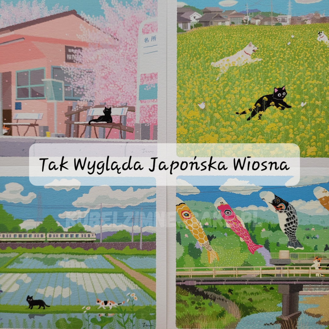 *Wiosna* Pocztówki Wiosenne "Koty w Podróży"